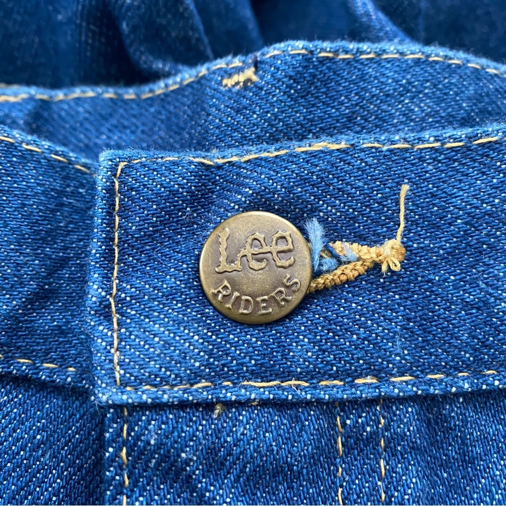 Vintage Lee High Rise Tapered Leg Mom Jeans Size 16 Long Made in USA Cotton - Picture 14 of 15